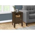 Daphnes Dinnette Night Stand Accent Table with Storage, Dark Walnut DA3071228